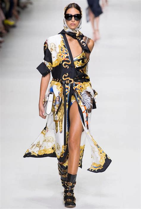 Versace Runway Tribute Collection Native American Long Sleeve 